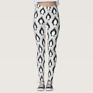 Penguin-design Du väljer Bakgrund Färg Leggings