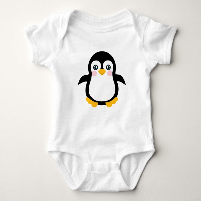 Penguin-design för utspädd Tecknad T-shirt (Framsida)