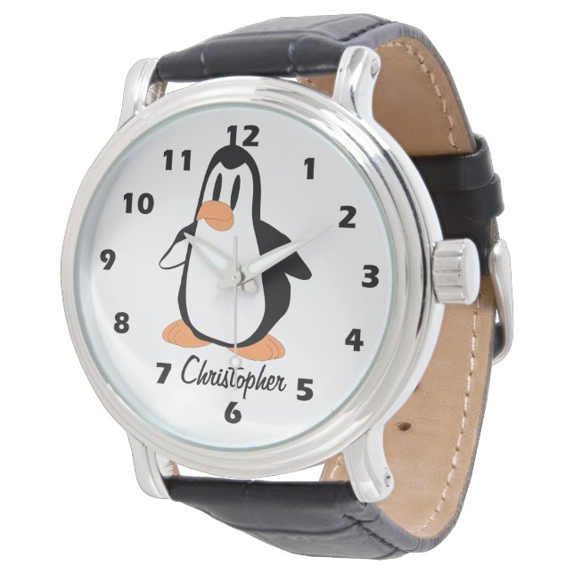 Penguin Design Personalised Armbandsur (Vinklad)