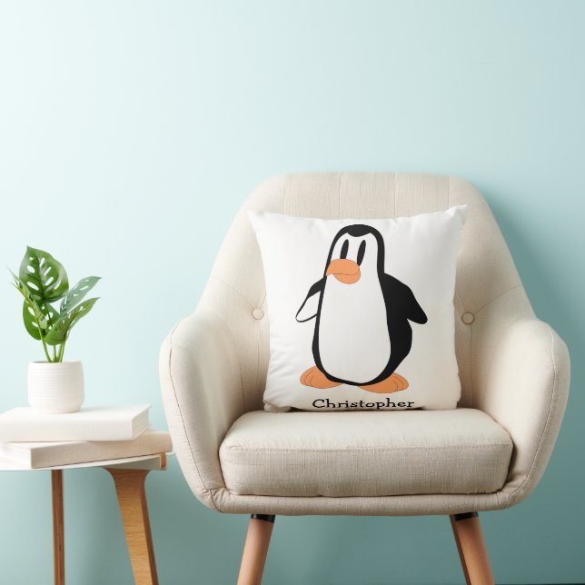 Penguin Design Personalised Kudde (Stol)