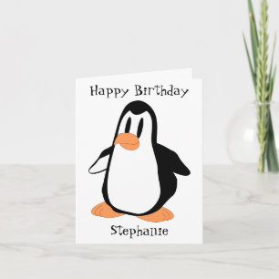 Penguin Design-Personlig, födelsedagskort Kort