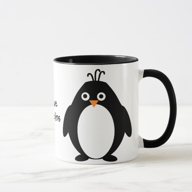 Penguin Design Personlig Mugg (Höger)