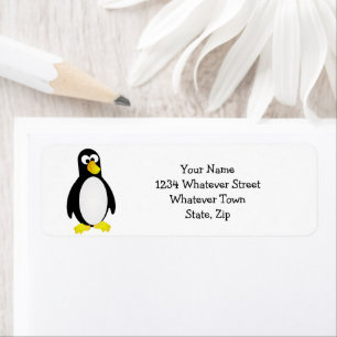 Penguin Design Returadress Etikett
