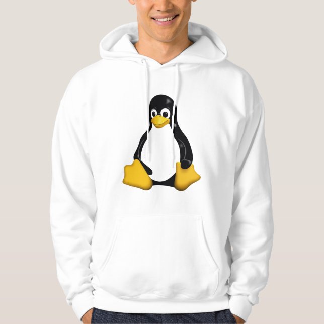 Penguin Design T-Shirt Hoodie (Framsida)
