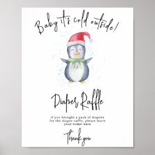 Penguin - Diaper Raffle-spel Poster