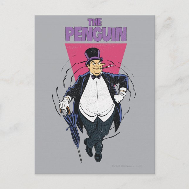 Penguin - Distress-grafik Vykort (Framsida)