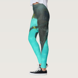 Penguin Dives till blå vatten på Leggings