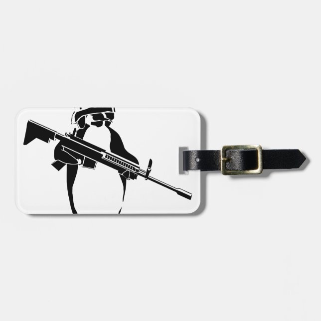 Penguin_DONE_For_Zazzle.png Bagagebricka (Horisontell Framsida)