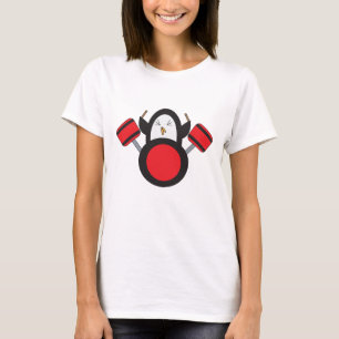 Penguin Drummer Music Cute T Shirt