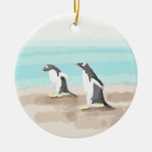 Penguin Duo Circle Ornament (Framsidan)