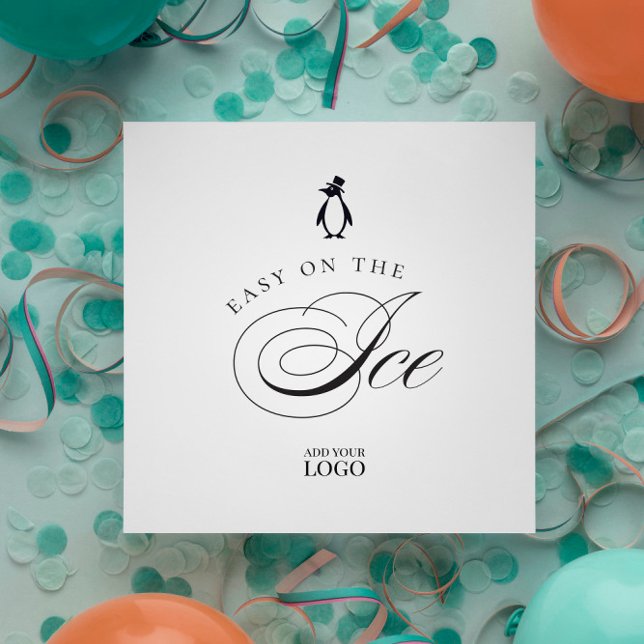 Penguin Easy på Ice Pub Restaurant Cocktail Pappersservett (Skapare uppladdad)