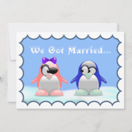 Penguin Elopement/Mottagningsmeddelande Inbjudningar