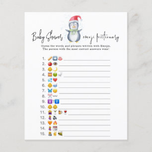 Penguin - Emoji bild-babydusch