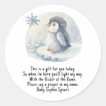 Penguin. Etikett för Prayer-ljus