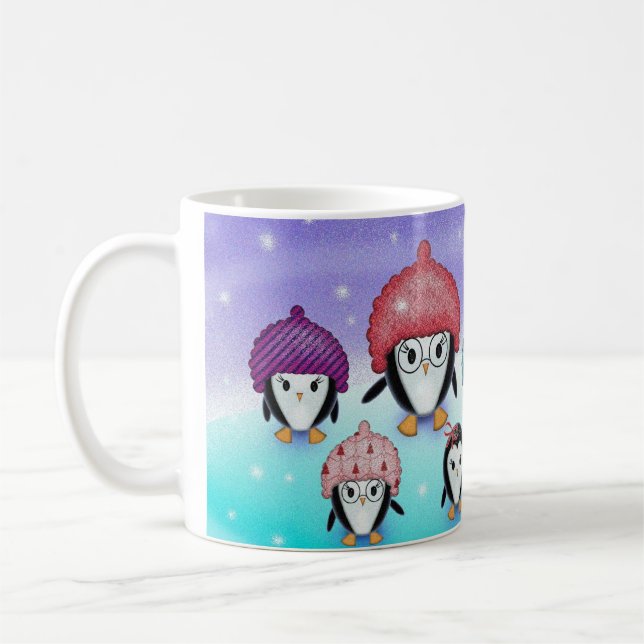 Penguin Familj Holiday Mugg (Vänster)