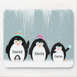 Penguin-familjen i Snö Musmatta