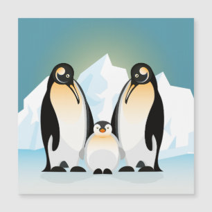 Penguin-familjen mot isbergen
