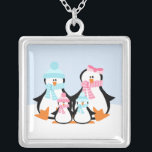 Penguin-familjen Silverpläterat Halsband<br><div class="desc">Anpassade.</div>