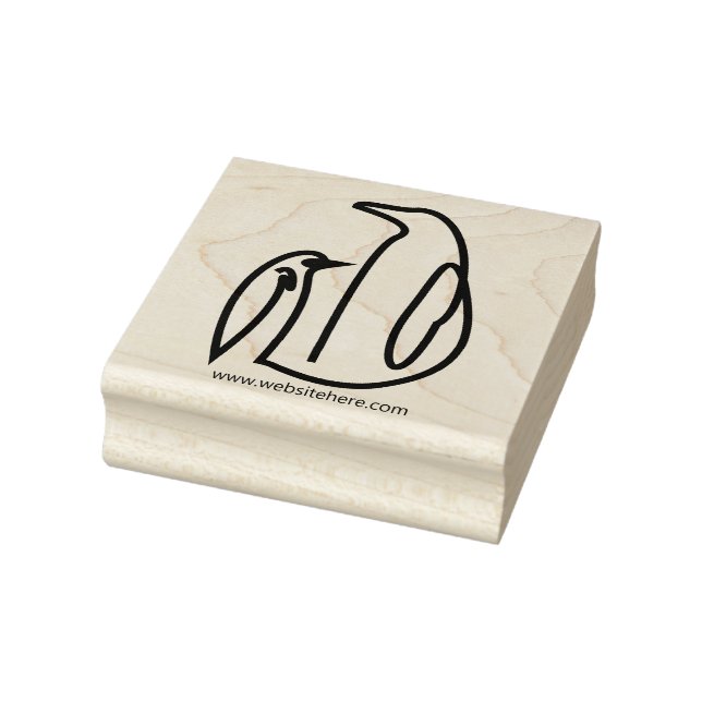 Penguin Family Line Art Bird Stämpel (Stämpel)