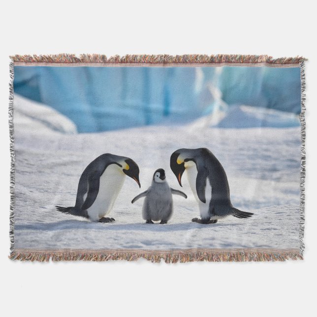 Penguin Family Throw Blanket Filt (Framsidan)