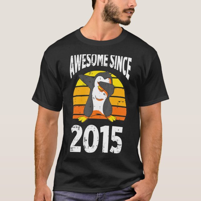 Penguin Fantastisk sedan 2015 7:e födelsedag, 7 år T Shirt (Framsida)
