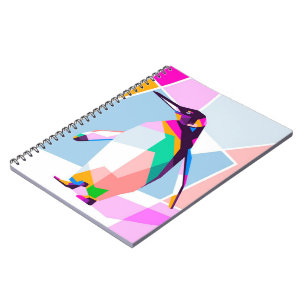 Penguin Färg Geometric Art Gift Anteckningsbok