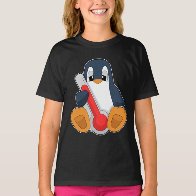 Penguin Fever-termometer T Shirt (Framsida)