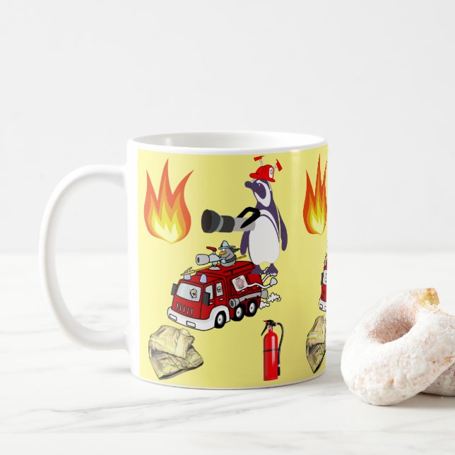 Penguin Fireman Mugg (Med munk)