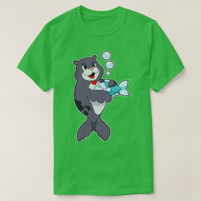 Penguin Fish 1 T Shirt (Design framsida)