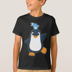 Penguin Fish Balancing T Shirt
