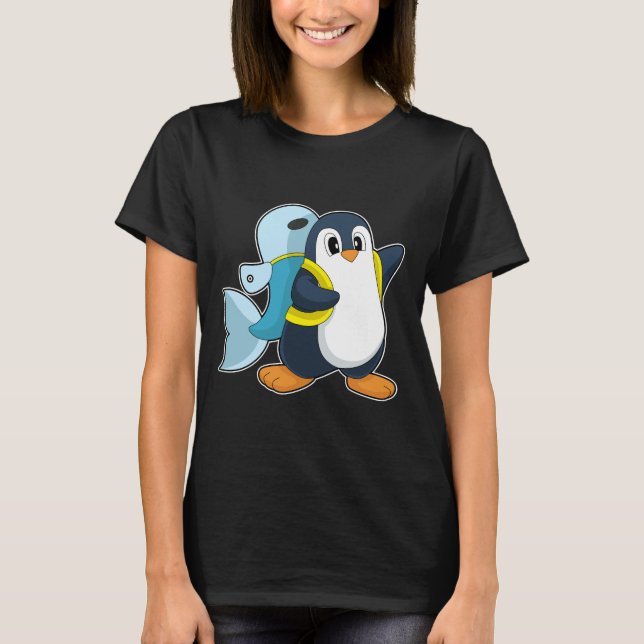 Penguin fiskryggsäck t shirt (Framsida)