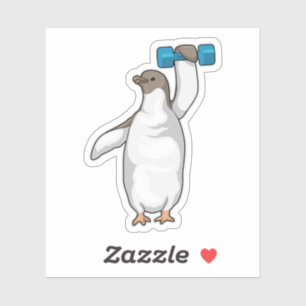 Penguin Fitness Dumbbell Klistermärken