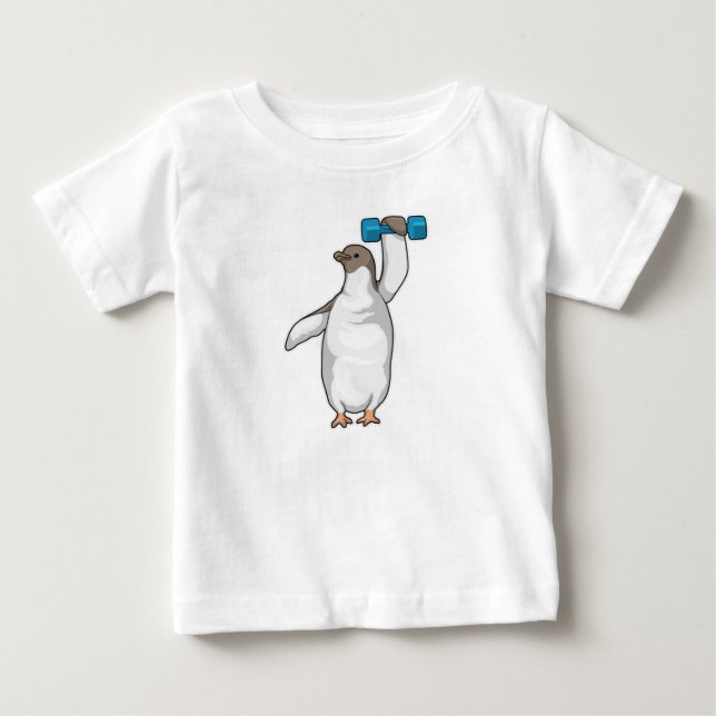 Penguin Fitness Dumbbell T Shirt (Framsida)