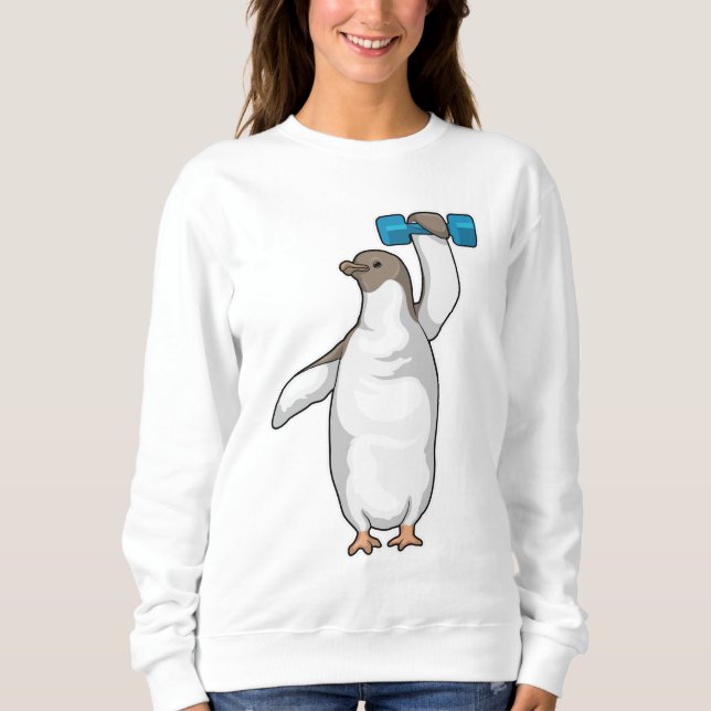 Penguin Fitness Dumbbell T Shirt (Framsida)