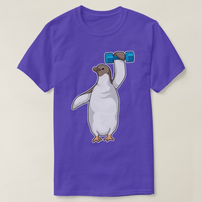 Penguin Fitness Dumbbell T Shirt (Design framsida)
