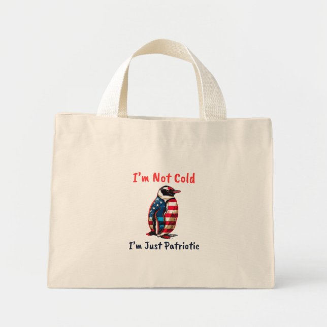 Penguin Flagga America Mini Tygkasse (Framsidan)