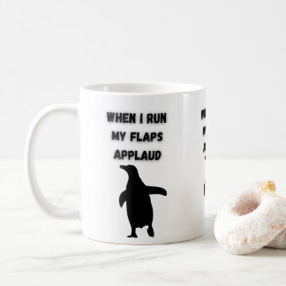 penguin flaps applaud inappropriate embarrassing kaffemugg