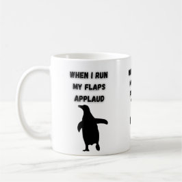 penguin flaps applaud inappropriate embarrassing kaffemugg