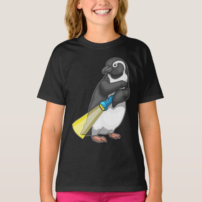 Penguin Flashlight T Shirt (Framsida)