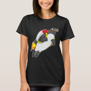 Penguin Flies Jetpack T Shirt