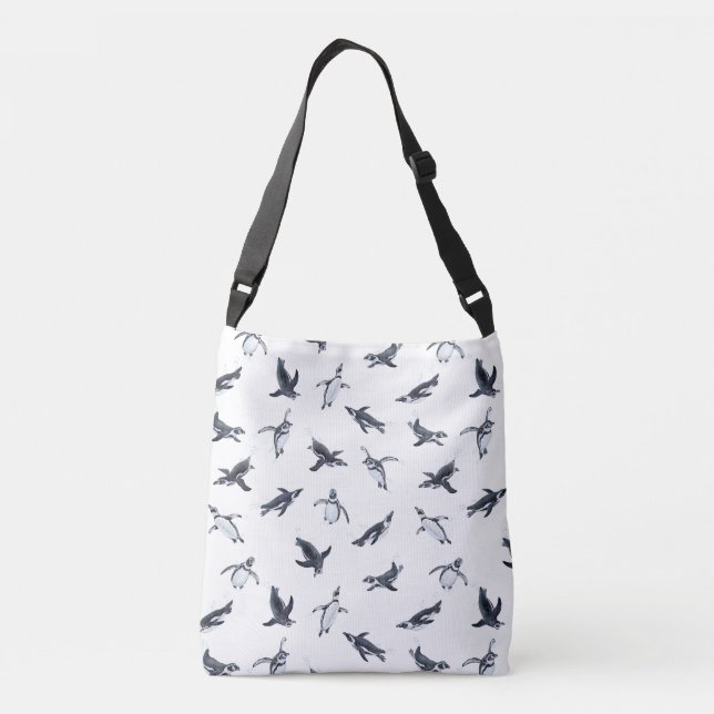 Penguin Flight Squad | Ocean Art Design Axelväska (Baksida)