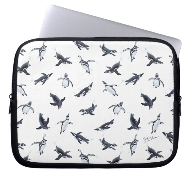Penguin Flight Squad | Ocean Art Design Laptop Fodral (Framsidan)