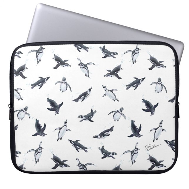 Penguin Flight Squad | Ocean Art Design Laptop Fodral (Framsidan)
