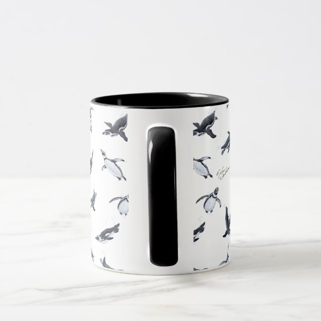 Penguin Flight Squad | Ocean Art Design Mugg (Handtag)