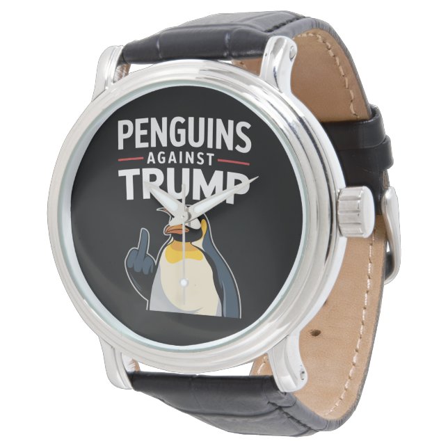 Penguin Flippers up motsätter sig trumpbildning Armbandsur (Vinklad)