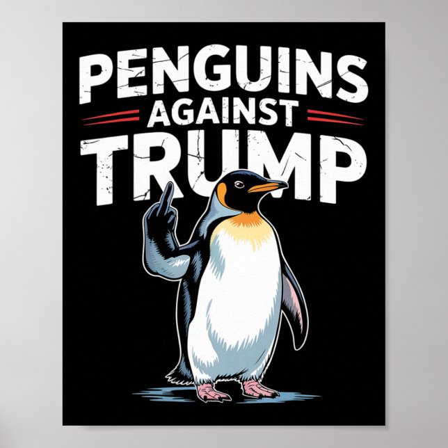 Penguin Flippers up resistny Penguins mot Poster (Framsidan)