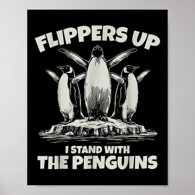 Penguin Flippers up resistny Penguins mot Poster (Framsidan)