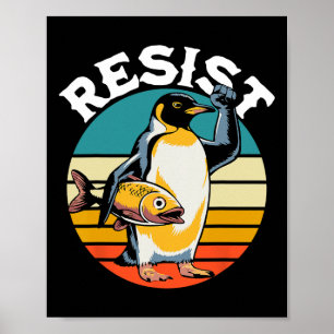 Penguin Flippers up resistny Penguins mot Poster