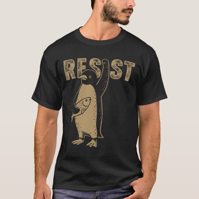 Penguin Flippers up resistny Penguins mot T Shirt (Framsida)