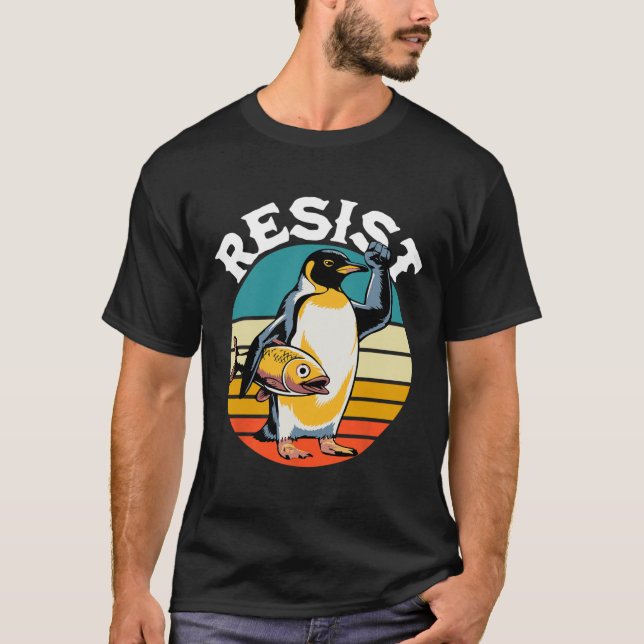 Penguin Flippers up resistny Penguins mot T Shirt (Framsida)